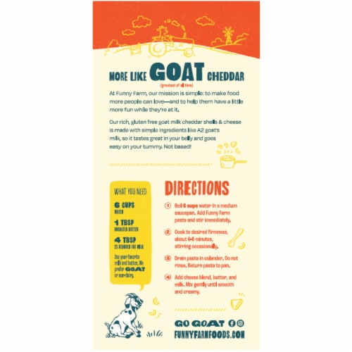 Funny Farm™ Gluten-Free Cheddar Macaroni and Goat Cheese Perspective: back