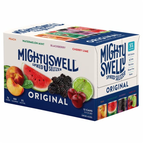 Mighty Swell Hard Seltzer Variety 12pk Perspective: back