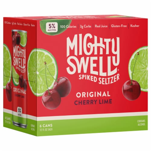 Mighty Swell Hard Seltzer Cherry Lime 6pk Perspective: back