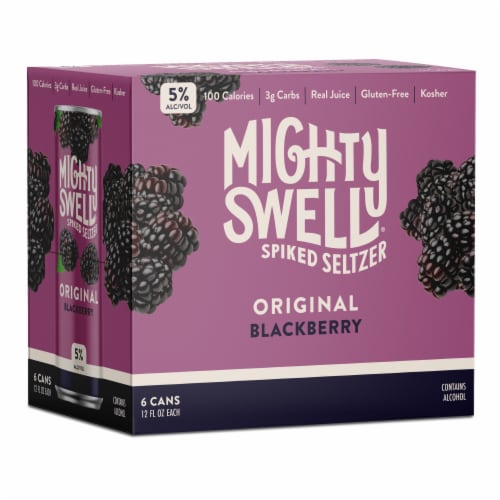 Mighty Swell Spiked Seltzer Blackberry 6pk Perspective: back