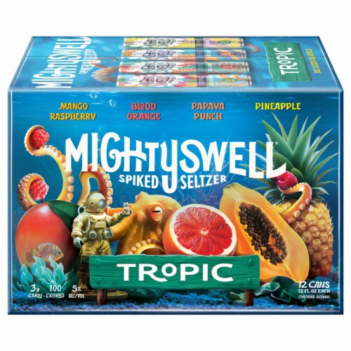 Mighty Swell Hard Seltzer Tropic 12pk Perspective: back