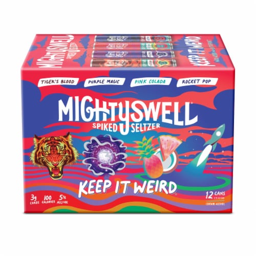 Mighty Swell Hard Seltzer Keep It Weird 12pk Perspective: back