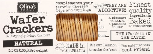Olina's Bakehouse® Natural Wafer Crackers Perspective: back