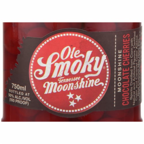 Ole Smoky Chocolate Cherries Moonshine Tennessee Whiskey Perspective: back