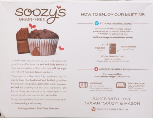 Soozy's Double Chocolate Muffins Perspective: back