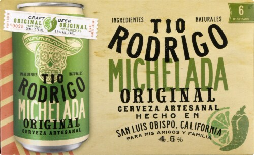 Tio Rodrigo Original Michelada Craft Beer Perspective: back