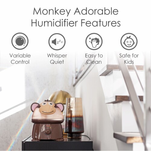 Adorable - Monkey - Cool Mist Humidifier, 1 Gal., 1 gal - Foods Co. Adorable - Monkey - Cool Mist Humidifier, 1 Gal., 1 gal - Foods Co.