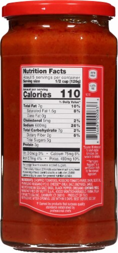 Mutti® Parmigiano Reggiano Pasta Sauce Perspective: back