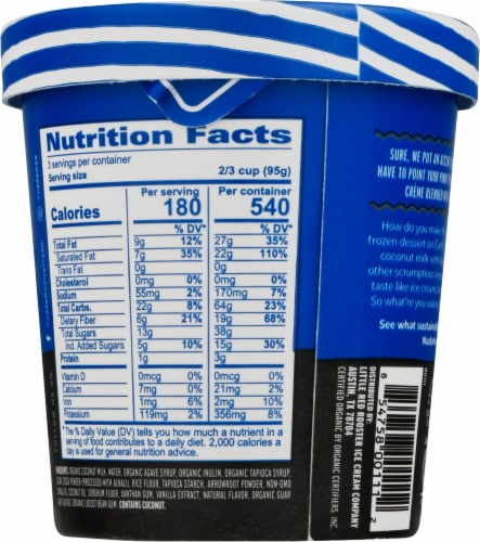 Nadamoo!® Dairy-Free Cookies & Cream Frozen Dessert Pint Perspective: back