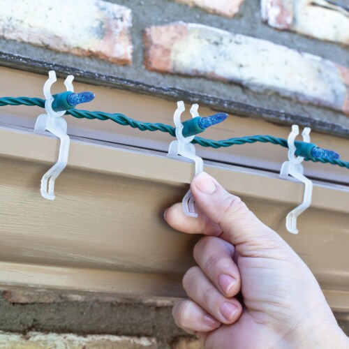 Simple Living Solutions Universal Gutter Shingle Clips - White Perspective: back