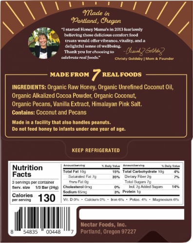 Honey Mama's® Cocoa Truffle Bar Chocolate Cake Perspective: back