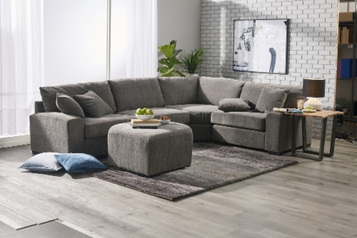 Hand Facing Gray Chair Sectional