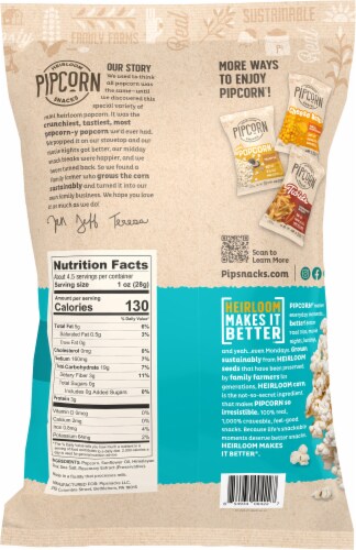 Pipcorn Sea Salt Heirloom Popcorn Perspective: back