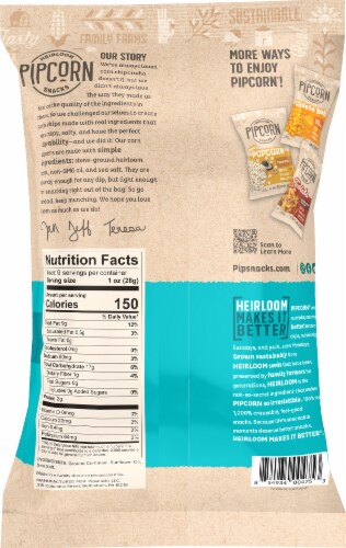 Pipcorn® Sea Salt Corn Dippers Chips Perspective: back