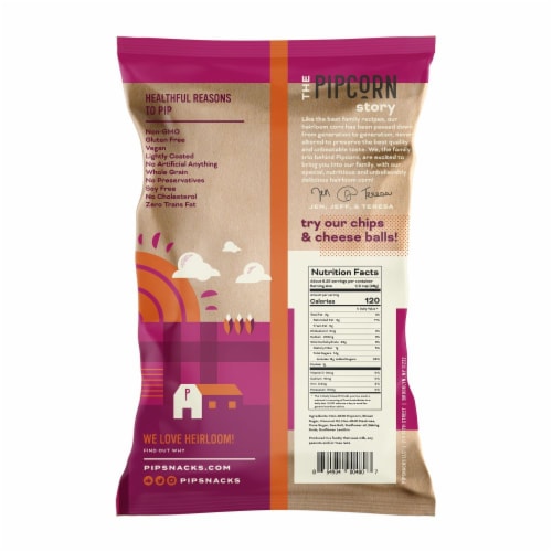 Pipcorn Caramel Heirloom Popcorn Perspective: back