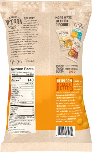 Pipcorn® Cheddar Cheese Balls Chips Perspective: back