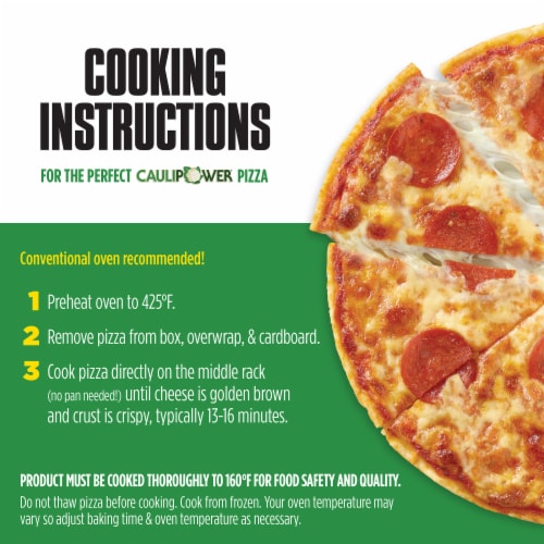 Caulipower® Uncured Turkey Pepperoni Stone-Fired Cauliflower Crust Pizza Perspective: back