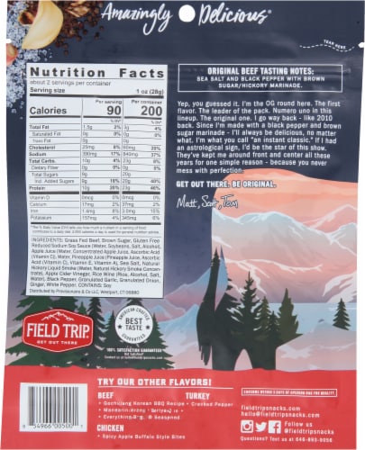 Field Trip Original Beef Jerky Perspective: back