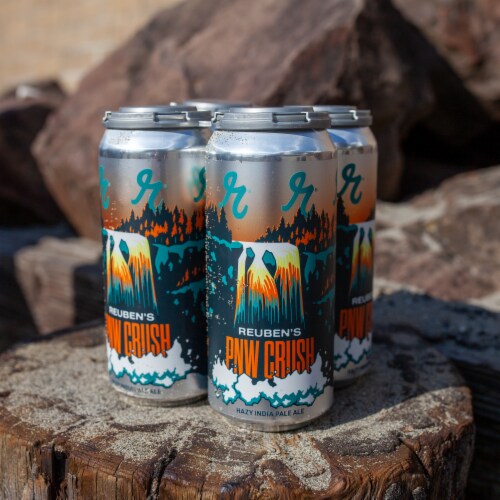 Reuben's Brews Crush Rotating Series Beer Perspective: back