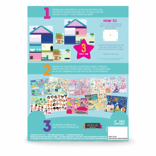 Craft-tastic Jr. Wall Sticker Playhouse Perspective: back