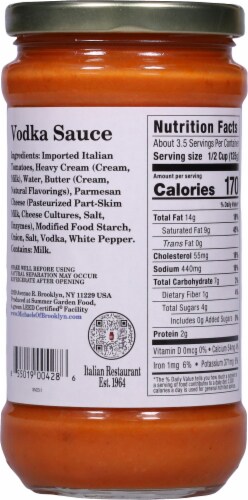 Michaels of Brooklyn® Vodka Sauce Perspective: back