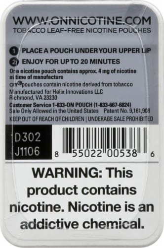 on! Original Nicotine Pouches 4mg Perspective: back
