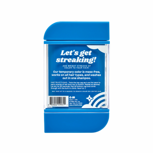 Hally Hair Blue Shade Stix One Day Hair Color Perspective: back
