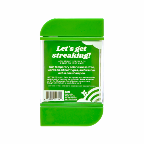 Hally Hair Green Shade Stix One Day Hair Color Perspective: back