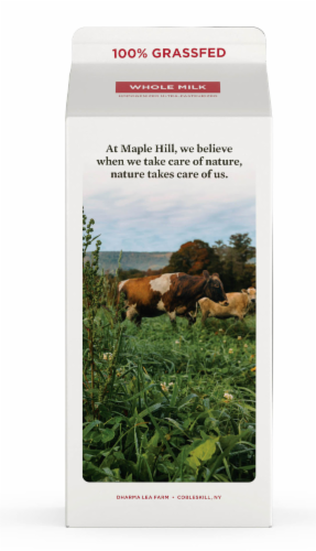 Maple Hill® Organic 100% Grassfed Whole Milk Perspective: back