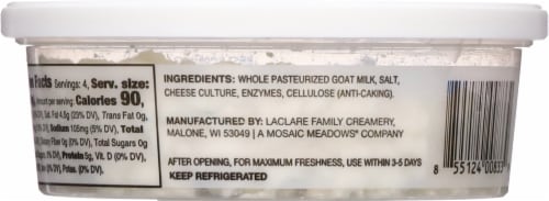 LaClare Family Creamery® Original Crumbled Goat Cheese Perspective: back