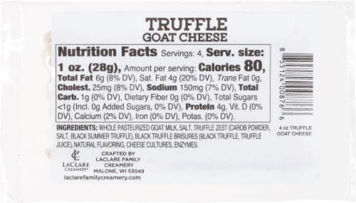 LaClare Family Creamery® Truffle Goat Cheese Perspective: back