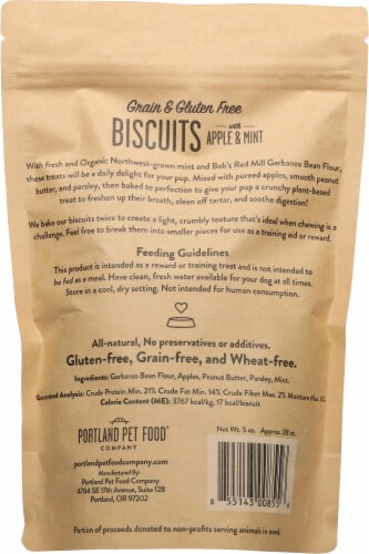Portland Pet Food® Grain & Gluten Free Apple Mint Dog Biscuits Perspective: back