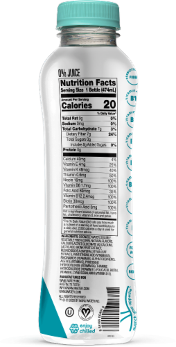 Wanu Nutrient Infused Watermelon Raspberry Flavored Bottled Water Perspective: back