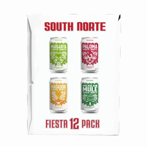 South Norte Premium Tequila Cocktails Feista Variety Pack Perspective: back