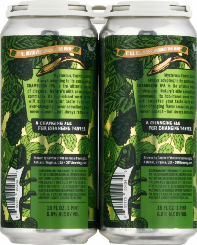 Center of the Universe Brewing Co. Chameleon IPA Perspective: back