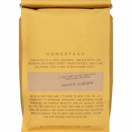 Stumptown Coffee Homestead Blend Whole Bean Coffee Perspective: back