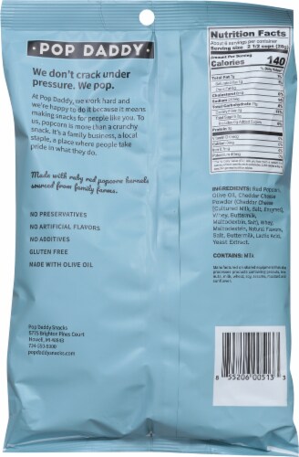Pop Daddy Real White Cheddar Cheese Popcorn Perspective: back
