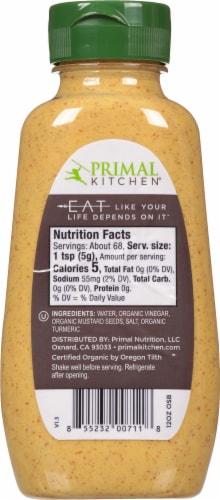 Primal Kitchen Organic Spicy Brown Mustard Perspective: back