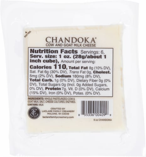 LaClare Creamery® Chandoka® Mixed Milk Cheddar Perspective: back