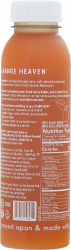 Simplicity Orange Heaven Juice Blend Perspective: back