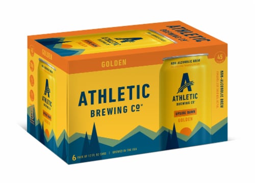 Athletic Brewing Co Non-Alcoholic Upside Dawn Golden 6-Pack Perspective: back