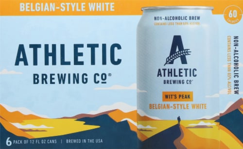 Athletic Brewing Co.® Wit's Peak Belgian Style White Non-Alcoholic Beer Perspective: back