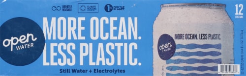 Open Water Electrolyte Still Bottled Water Perspective: back