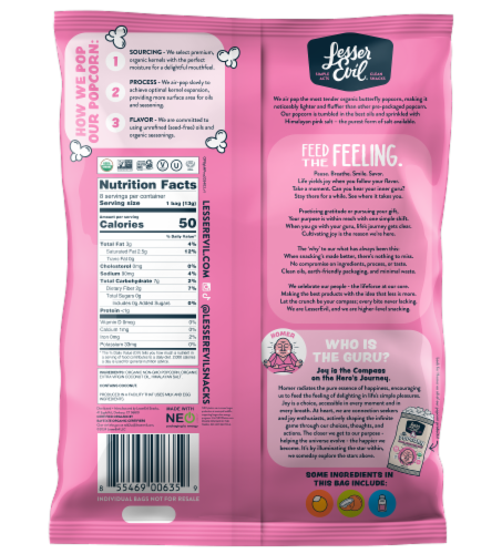 LesserEvil® Organic Himalayan Pink Salt Popcorn Multipack