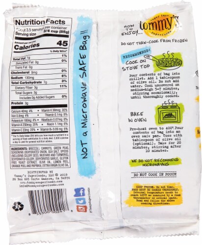 Tommy's Superfoods™Frozen Seasoned Vegetable Medley Perspective: back