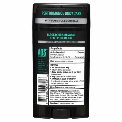 Art Of Sport Victory Men's Antiperspirant & Deodorant Perspective: back