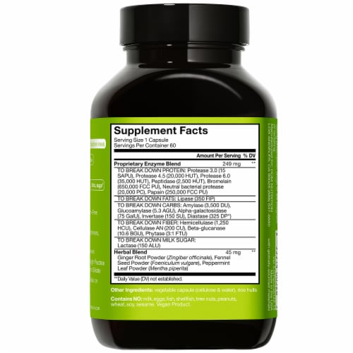 Hum® Nutrition Flatter Me® Digestive Health Supplement Perspective: back