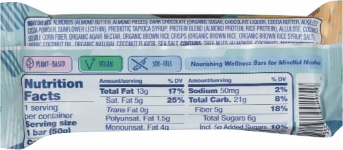Zing® Dark Chocolate Coconut Energy Bars Perspective: back
