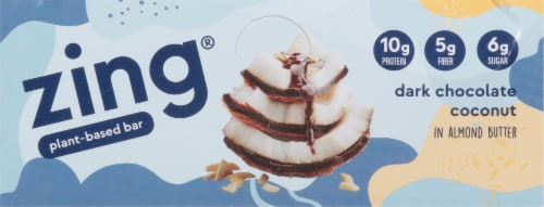 Zing Dark Chocolate Coconut Vitality Bars Perspective: back