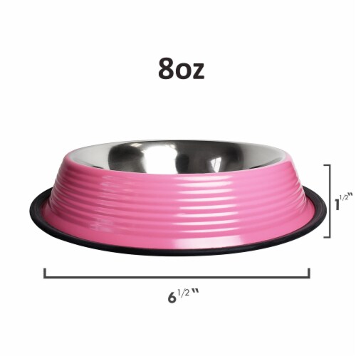 Pink plastic deals dog bowls